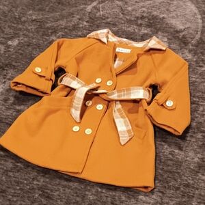 Camel Colored Dress Coat Girls Size: 3t